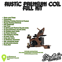 Premium Coiled Tattoo Machine Iron Chassis Full Kit Premium Coiled Tattoo Machine Iron Chassis Full Kit