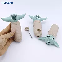 Star Wars Yoda Grogu Stash Tobacco Herb Silicone Smoking Pipe