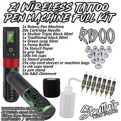 Z1 Wireless Tattoo Pen machine Full Kit