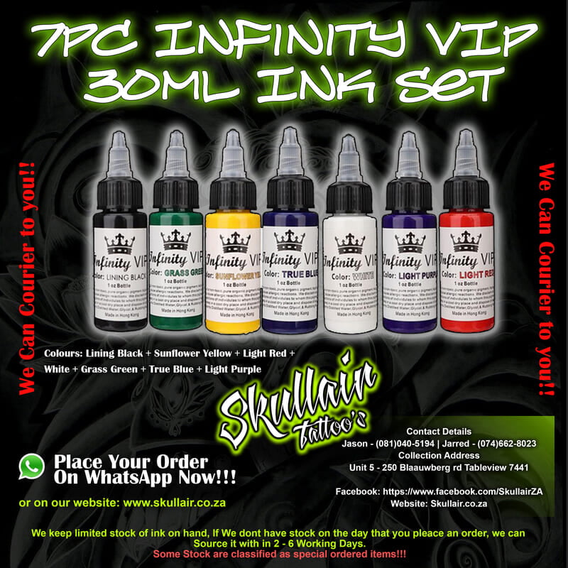 Infinity VIP ink 30ml 7pc Set