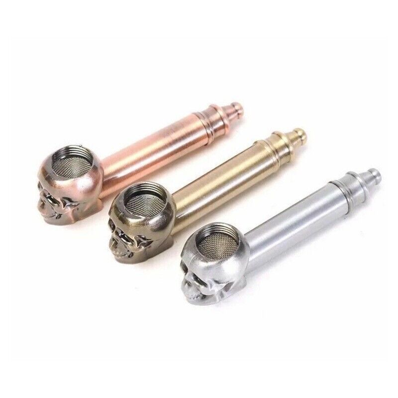 Brass Metal Tobacco Smoking Pipe Pipes Skull Portable Creative Mini Pipe + Bowl Brass Metal Tobacco Smoking Pipe Pipes Skull Portable Creative Mini Pipe + Bowl