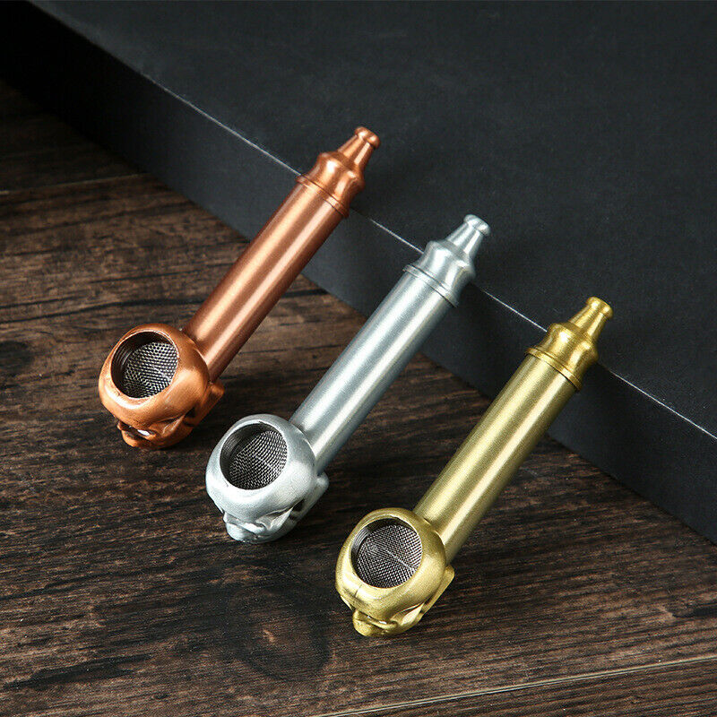 Brass Metal Tobacco Smoking Pipe Pipes Skull Portable Creative Mini Pipe + Bowl Brass Metal Tobacco Smoking Pipe Pipes Skull Portable Creative Mini Pipe + Bowl