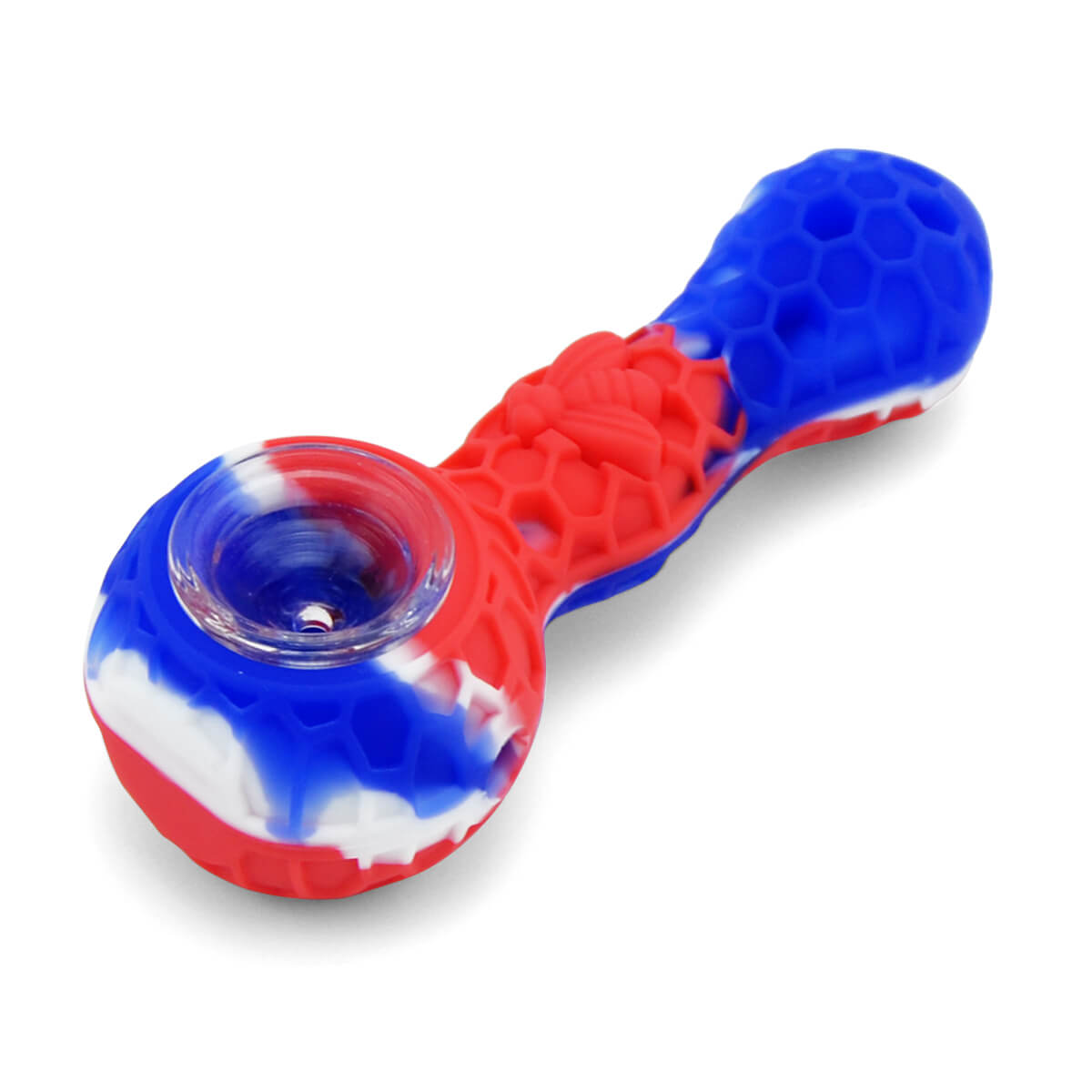 Silicone Hand Pipe With Glass Bowl Silicone Hand Pipe With Glass Bowl